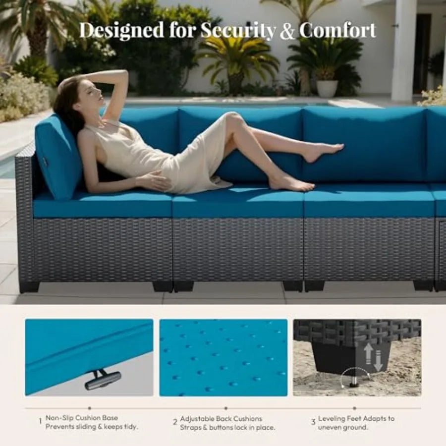 Patio Furniture Set All Weather Wicker Rattan Outdoor Conversation