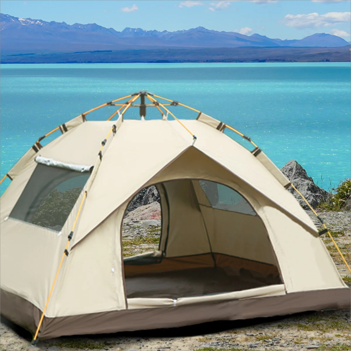 Pakicetus Outdoor Camping Tent Sunshade Two Doors Two Windows