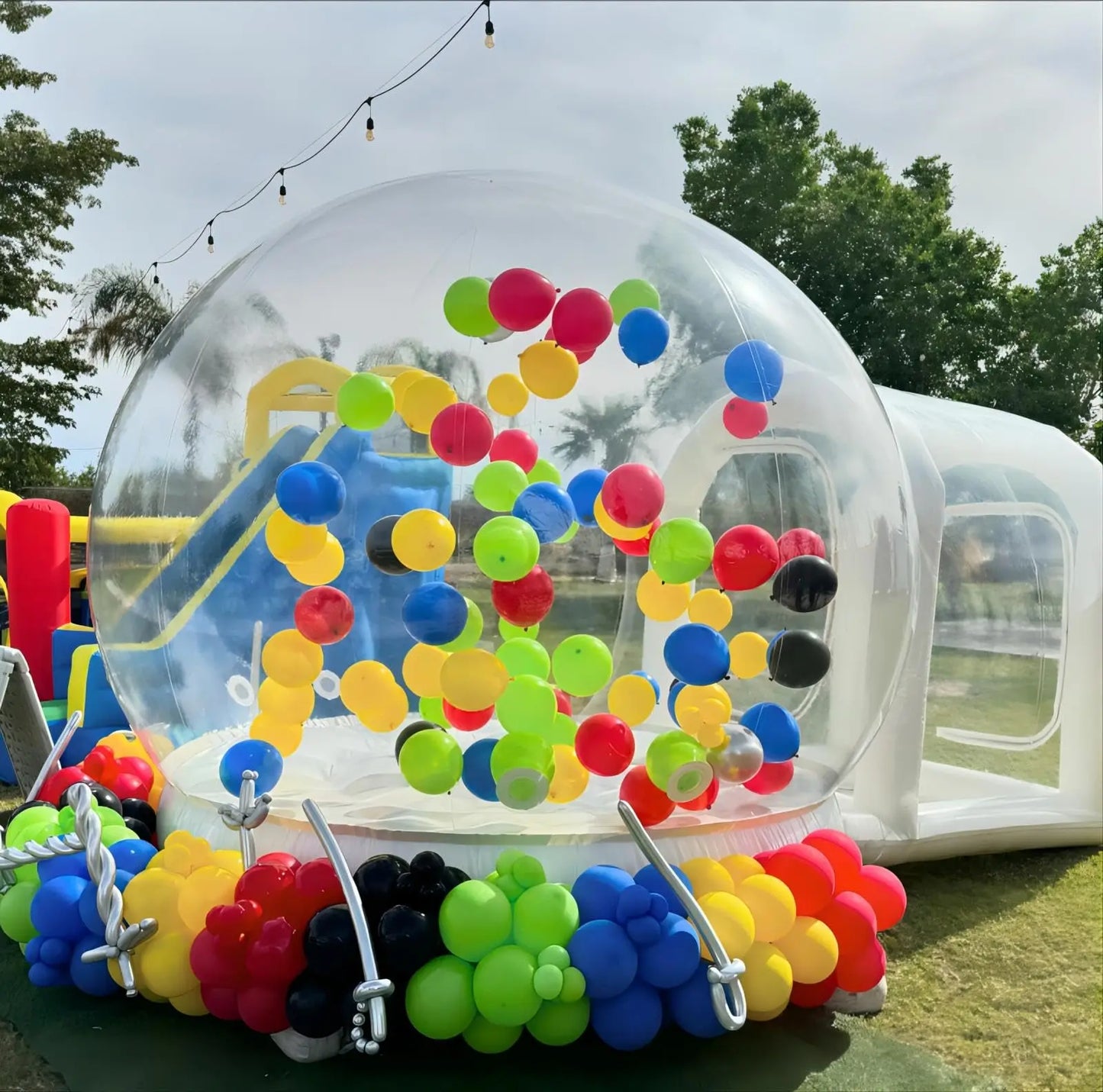 Ejia Inflatable Bubble House With Trampoline And Transparent Dome