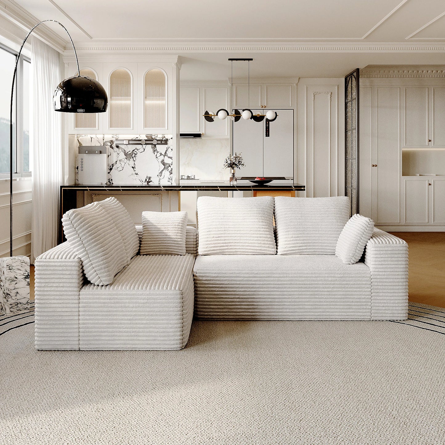Sdorens Cloud Like Sectional Sofa With L Shaped Chaise