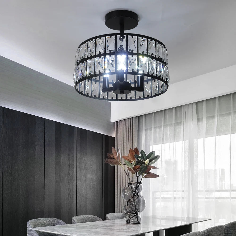Vetrulus Crystal LED Pendant Chandelier for Modern Home Lighting