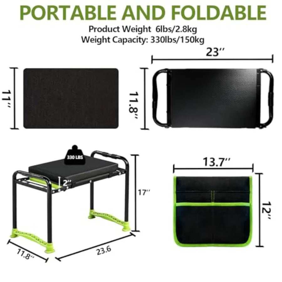 SHXI Garden Kneeler and Seat Heavy Duty Folding Bench