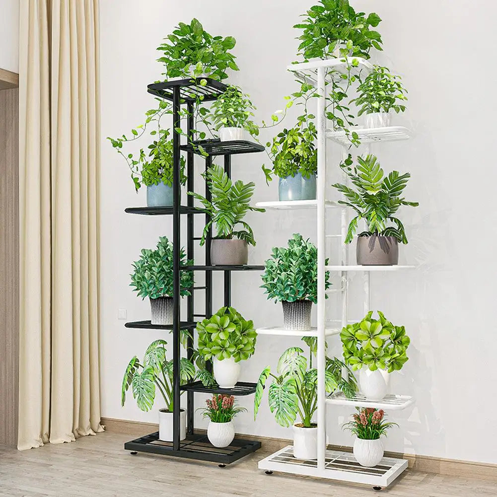 Metal Plant Stand 8-Tier Indoor Outdoor Garden Display