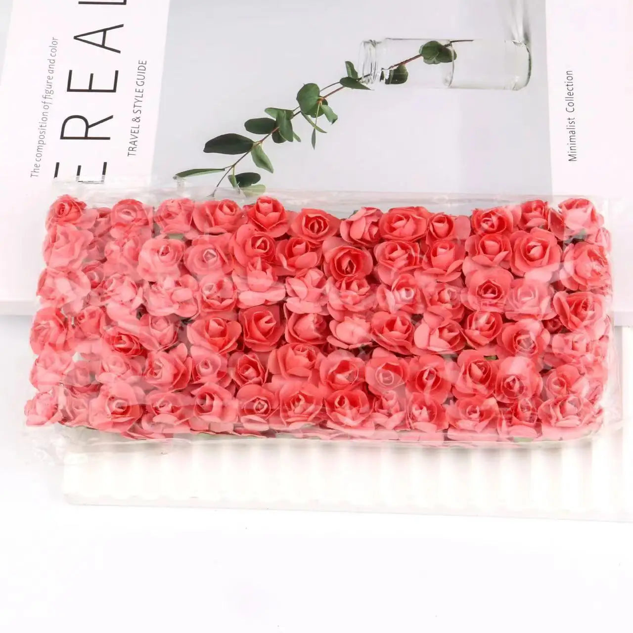 Artificial Paper Rose Bouquet For Scrapbooking And Wedding Decor