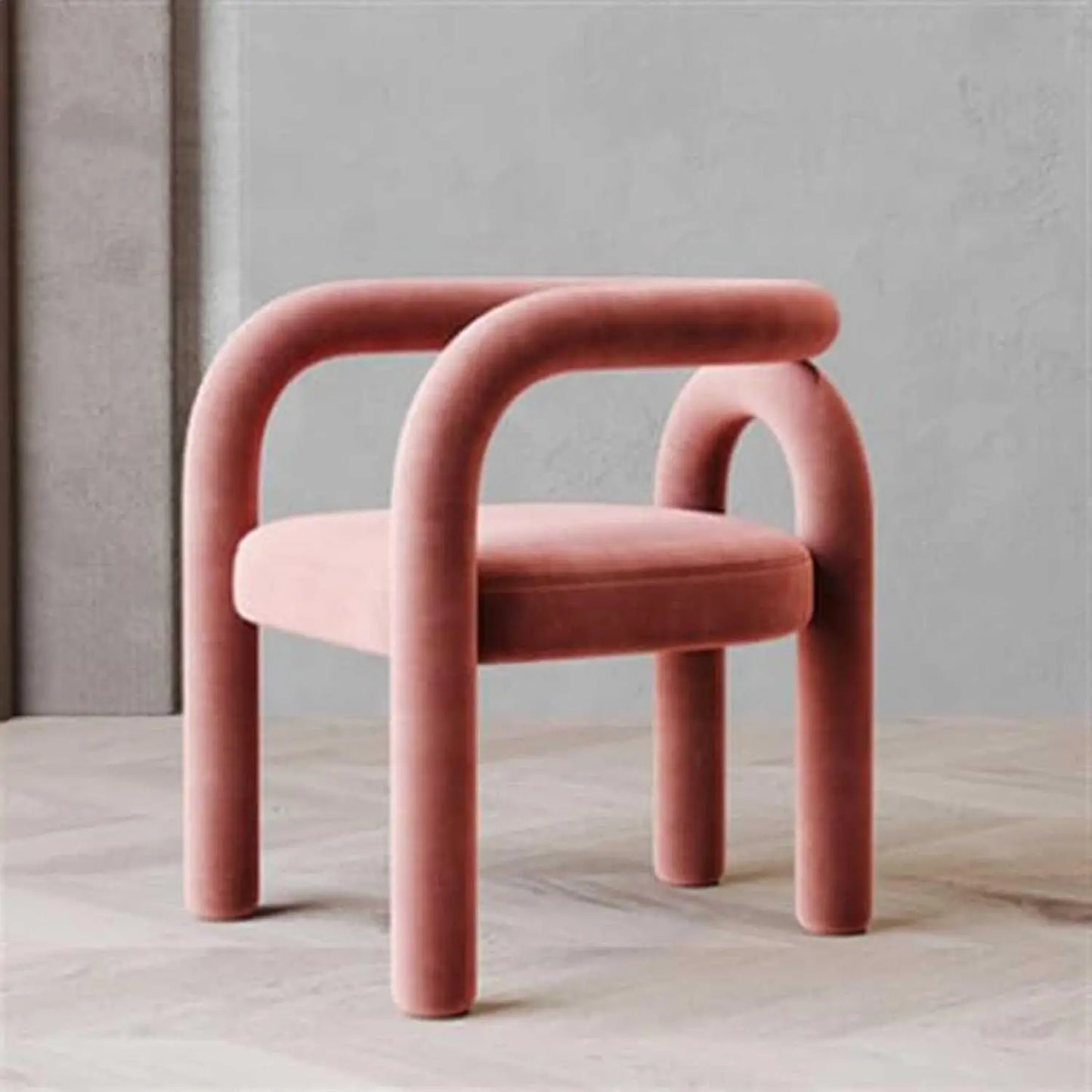 Contemporary VelvetUpholstered DiningChairs CurvedBack LoungeArmchair LivingRoom MinimalistFurniture HomeDecor Essentials