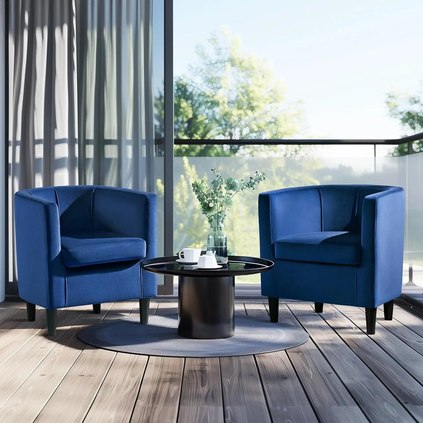 Finishes Modern Upholstered Barrel Chair Set Of 2 Collection