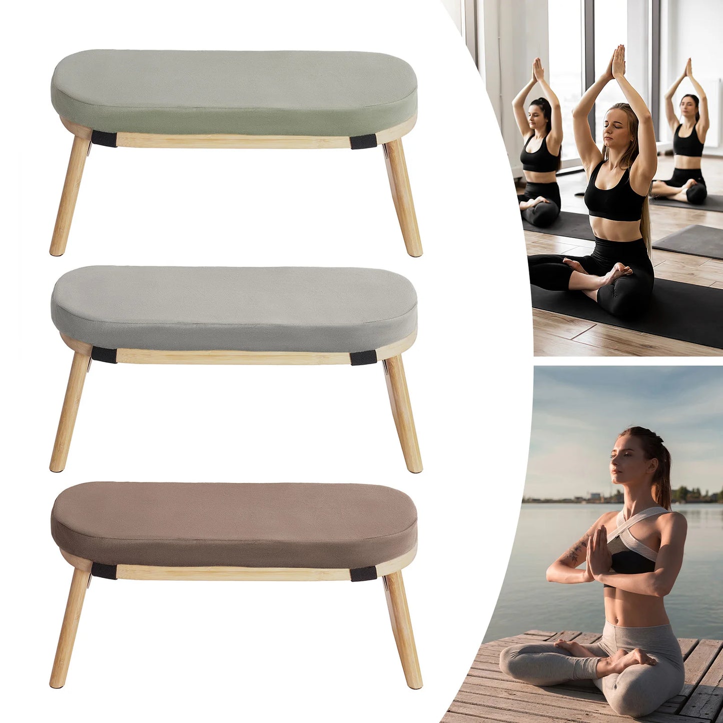 Bymaocar Foldable Kneeling Meditation Bench