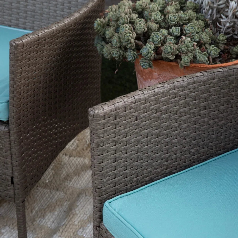 Barton Outdoor Patio Set With Table And Cushioned Chairs