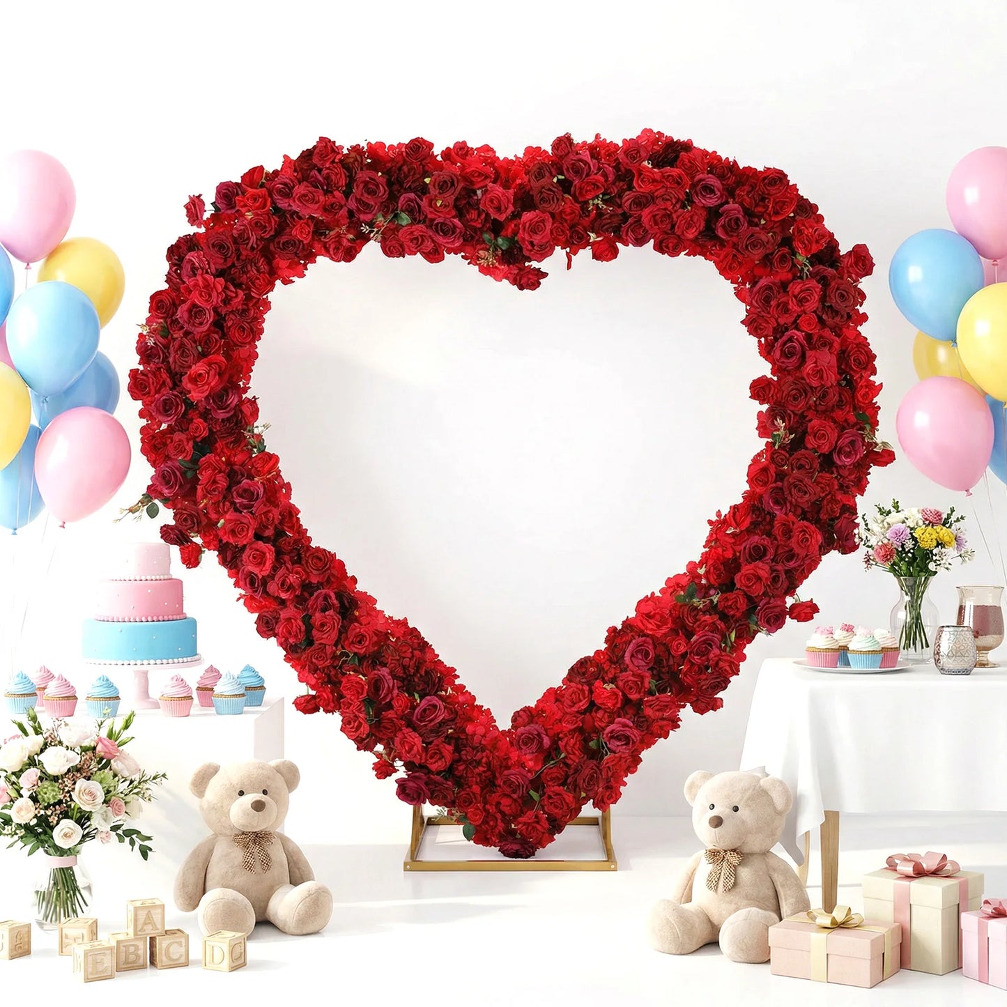 Alloet Iron Art Flowers Backdrop Stand Rose Wedding Arch