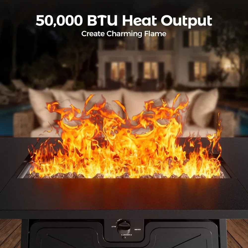 Bali Outdoors Propane Fire Pit Table Outdoor Patio