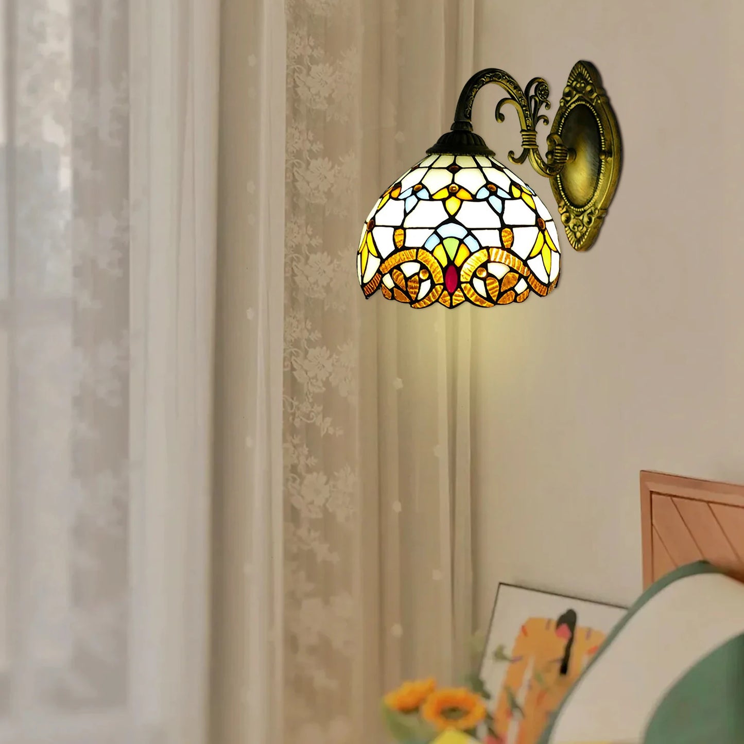 Indoor Vintage Dome Wall Lamp for Living Room Staircase
