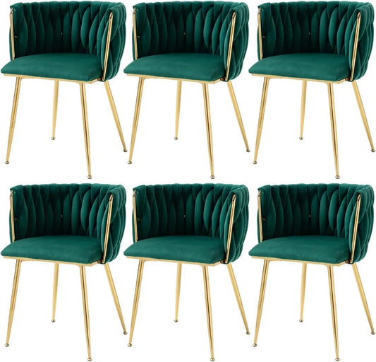 RBXC Velvet Upholstered Modern Accent Dining Chairs