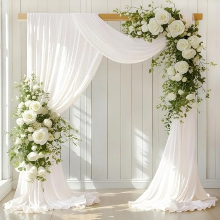 Wedding Arch Draping Fabric Sheer Chiffon Backdrop Panel