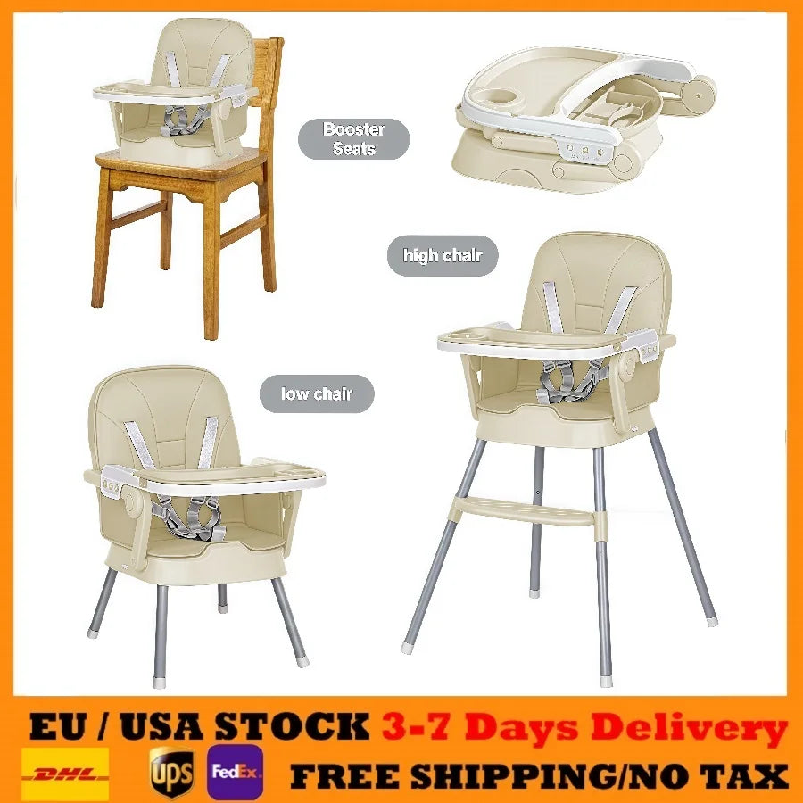 Baby High Chair Table Combo Dining Chair With Adjustable