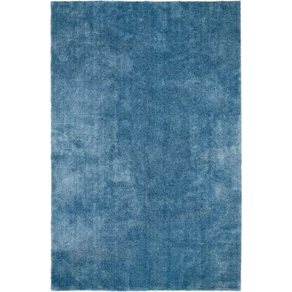 Basin Blue 5x6 Feet Room Size Bathroom Carpet Machine Washable Nylon Rug