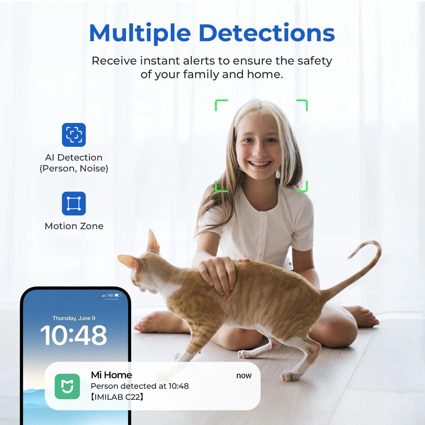 IMILAB Indoor Baby Monitor Camera AI Detection Night Vision