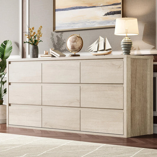 Acekool Modern Handleless Wooden Storage Dresser for Bedroom and Living Room