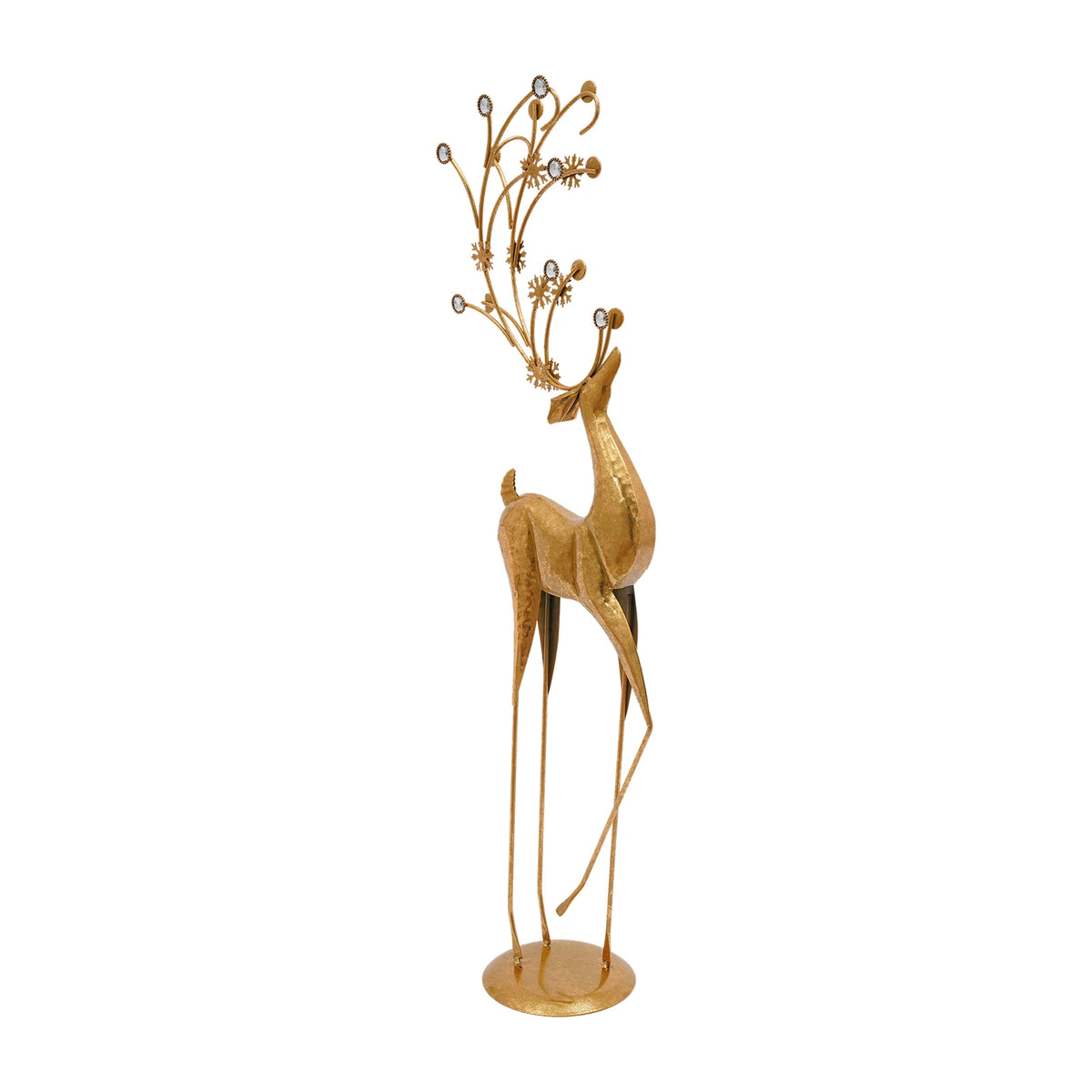 Retro Metal Deer Statue Elegant Reindeer Holiday Decor