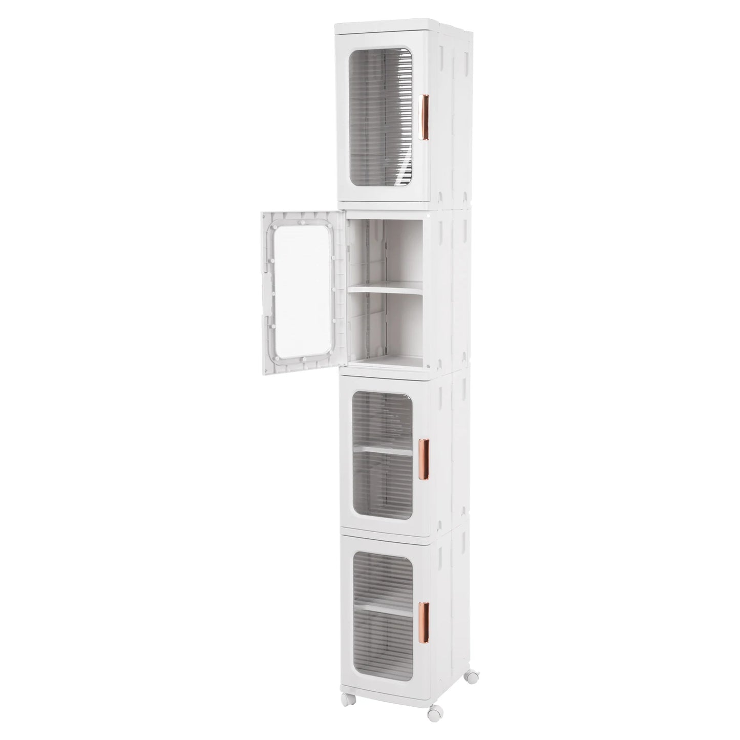 Storage Cabinet 4 Tier Narrow Organizer With Wheels