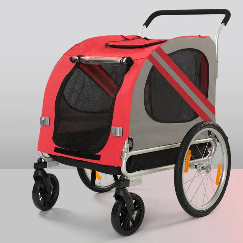 LanYuXuan Foldable Pet Stroller for Cats and Dogs Bicycle