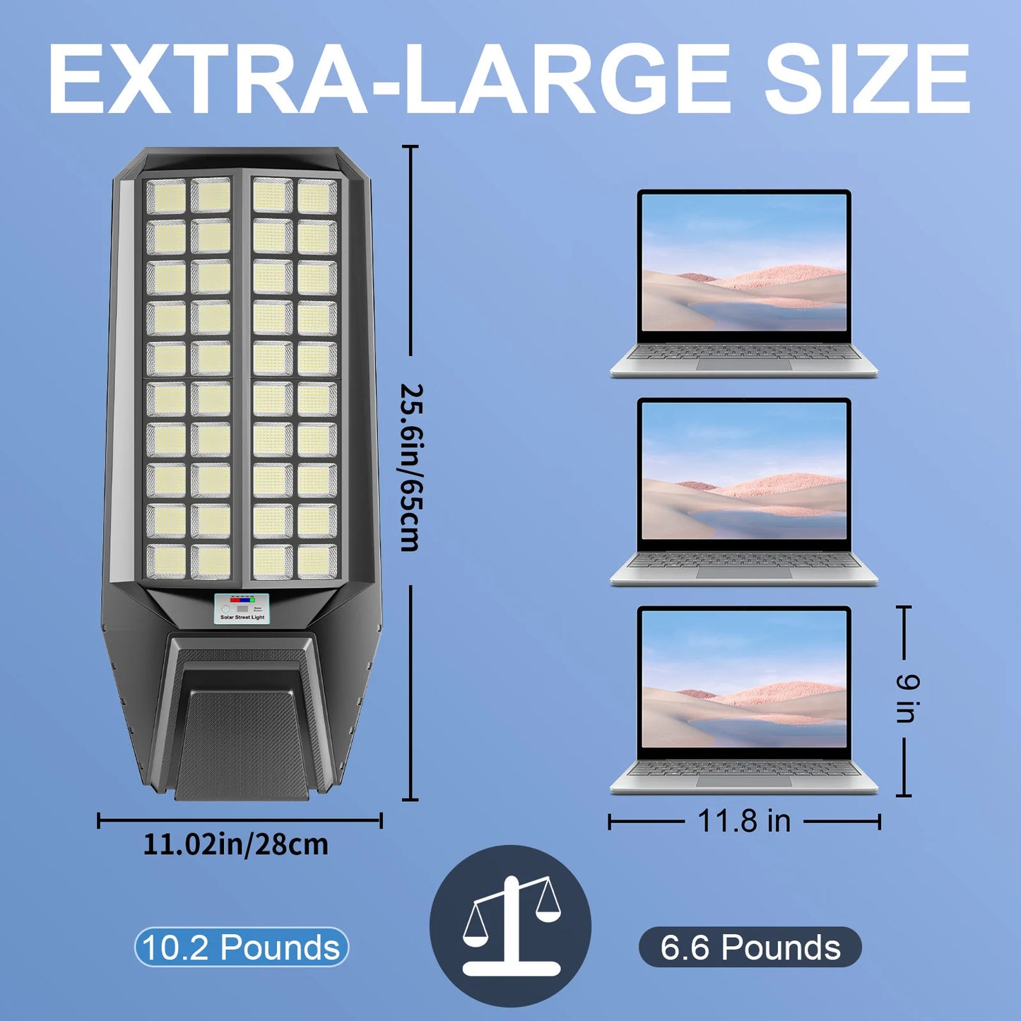 8000W Outdoor Solar Street Light LED Motion Sensor IP65