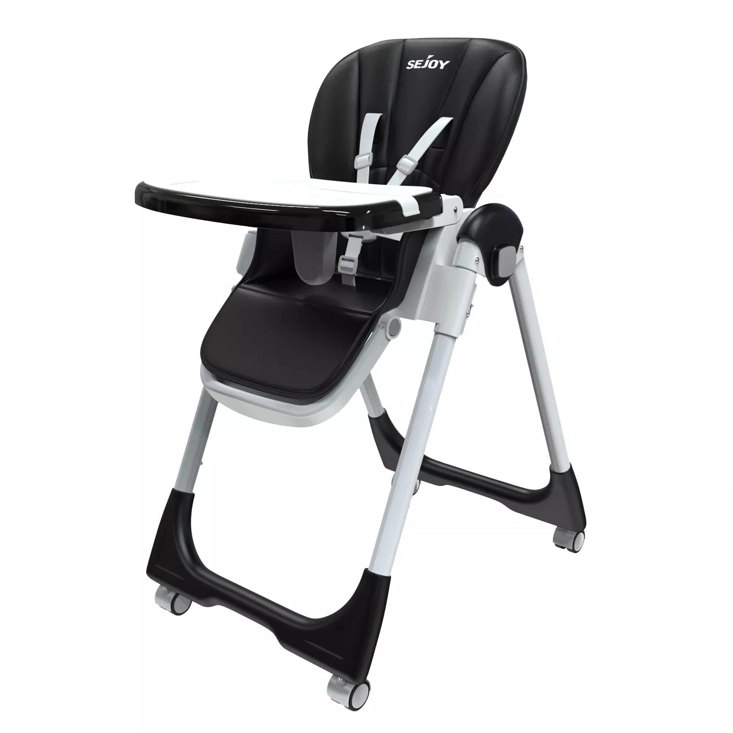 Sejoy Baby High Chair Foldable With Adjustable Tray