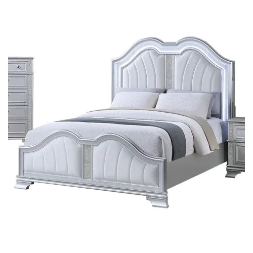 Contemporary Modern Bedroom Bed With Built In USB Charging