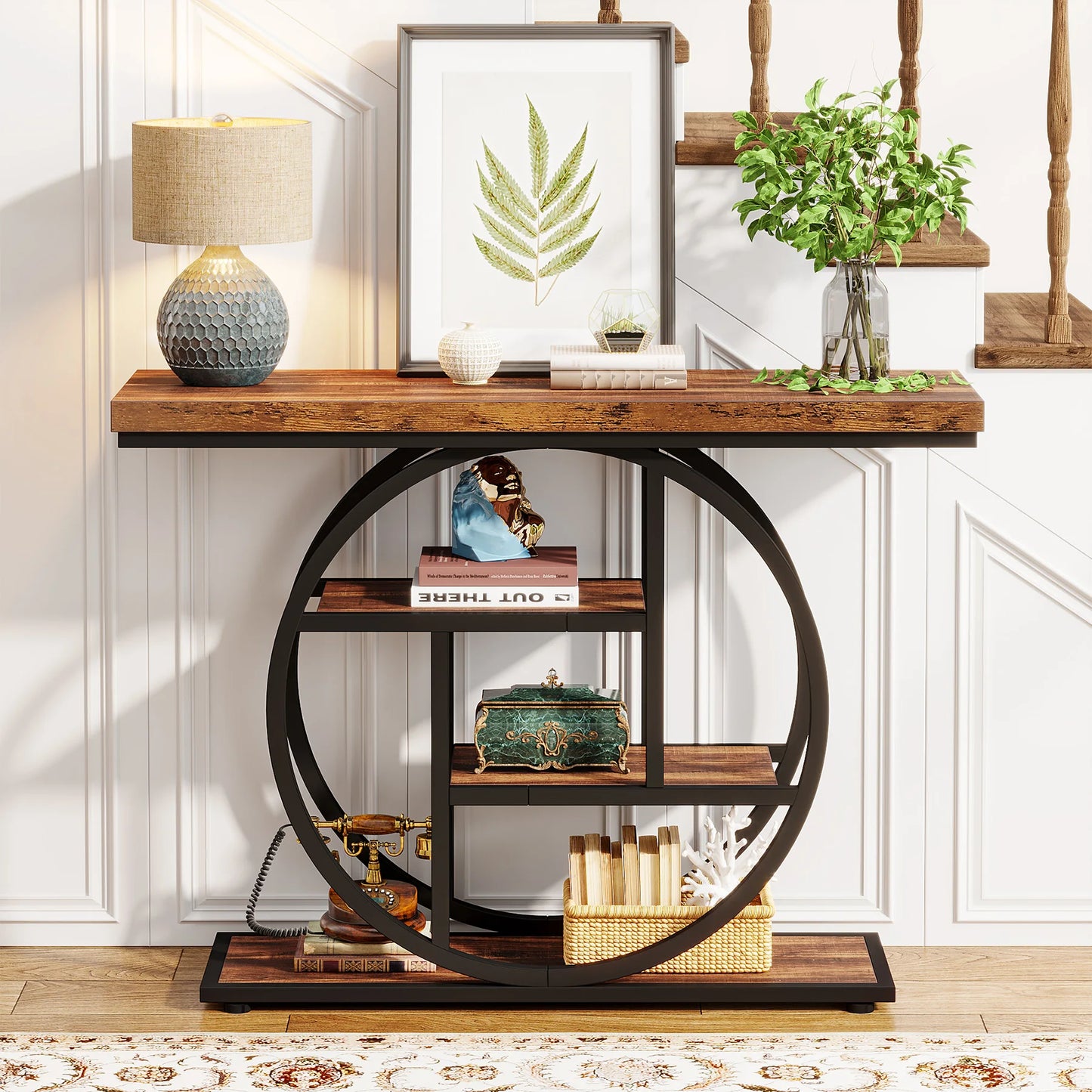 Tribesigns Console Table 4 Tier Entryway Sofa Table