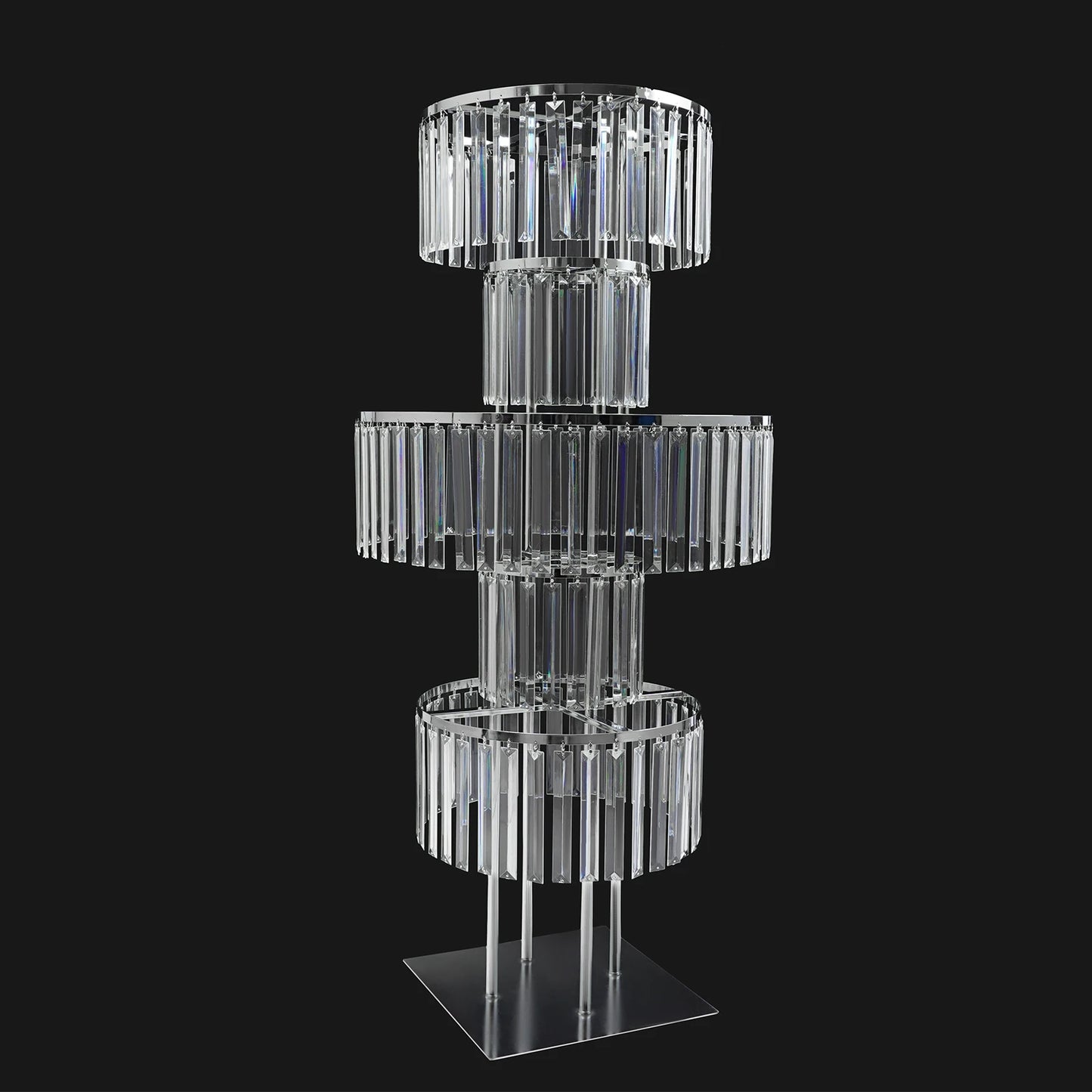 Hign-concerned Acrylic Flower Stand 5 Tier For Weddings