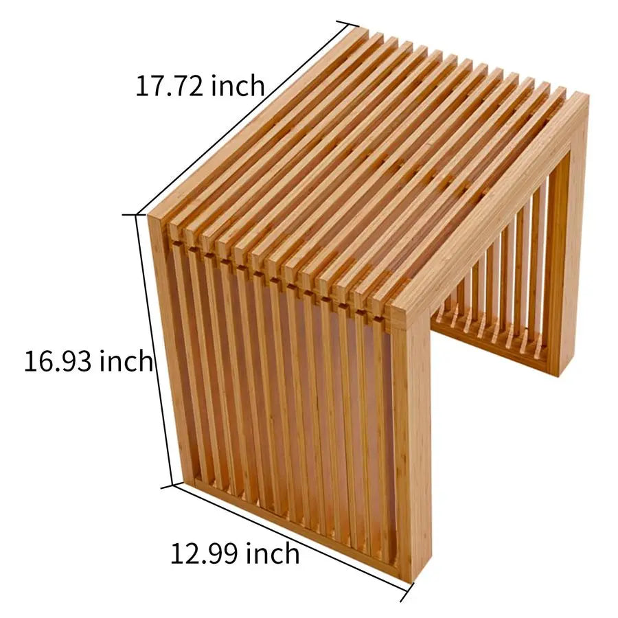 Modern Wood Dining Bench With Shoe Rack For Entryway
