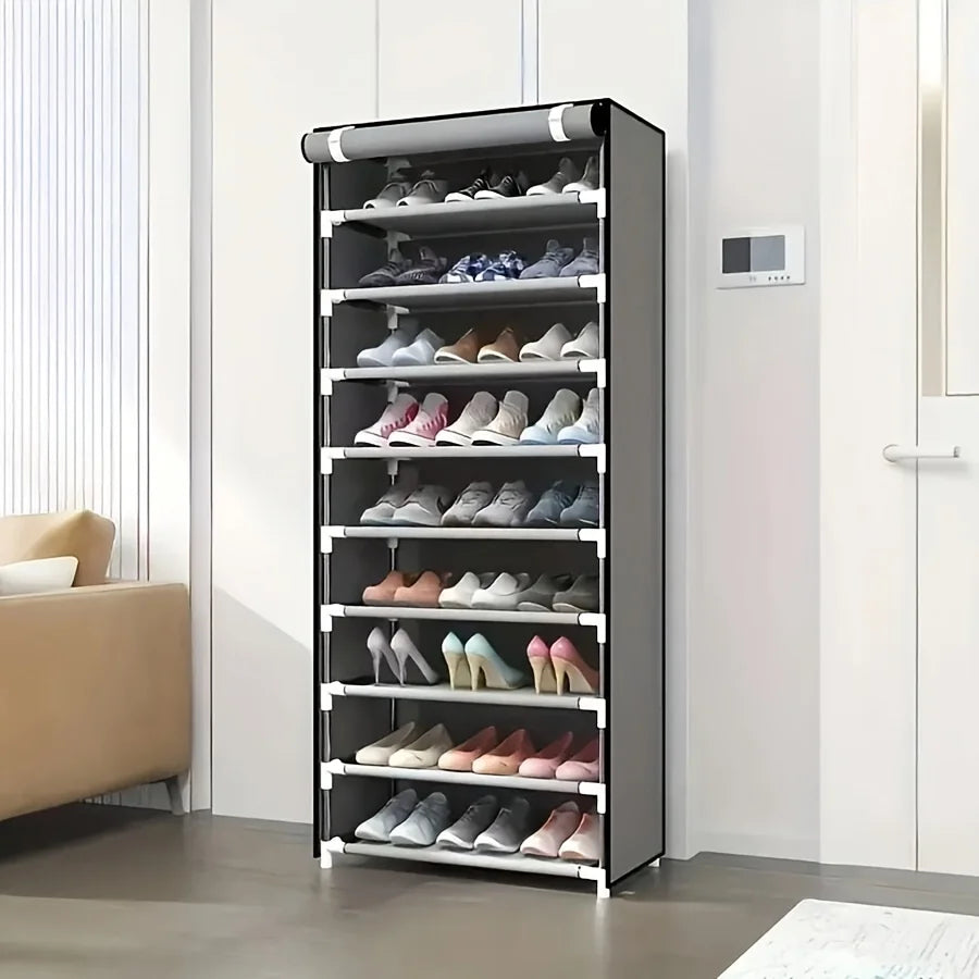 General Use Shoe Rack Holds 18 To 22 Pairs Space Saving