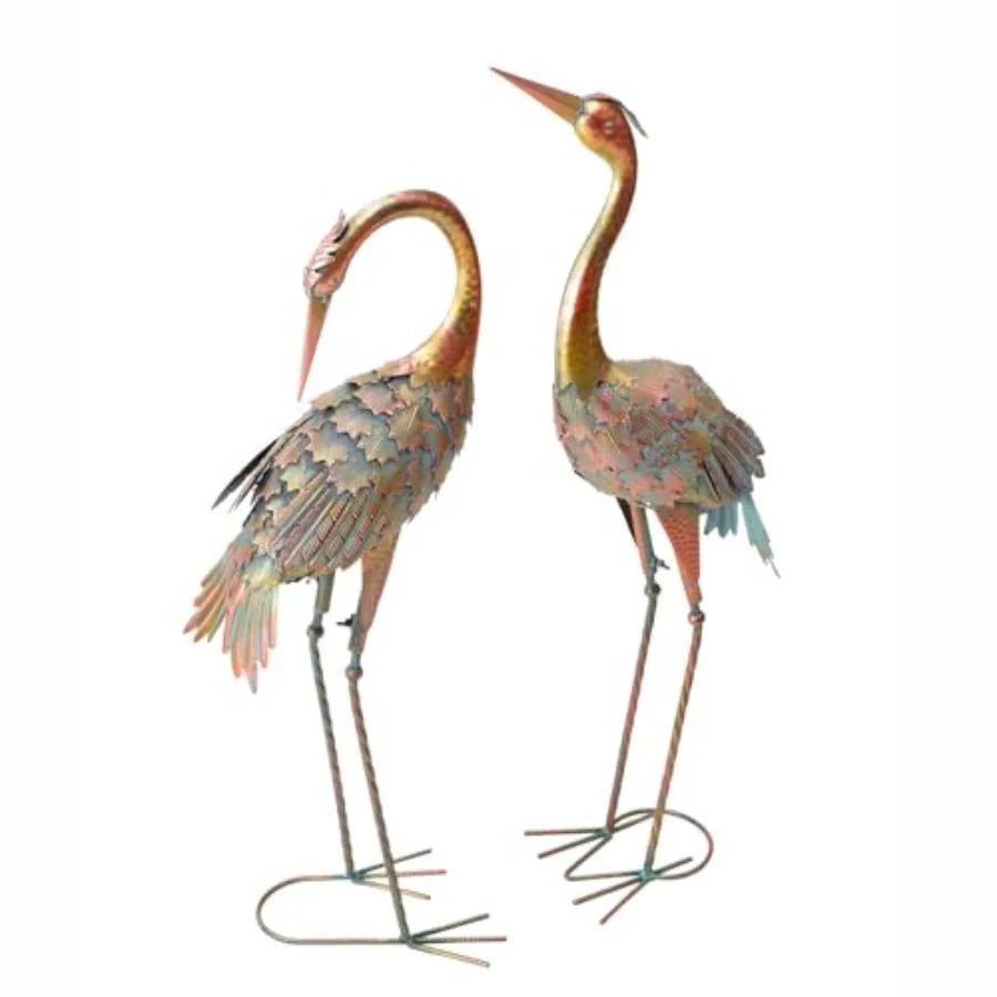 Crane Garden Statue Outdoor Yard Art Heron Lawn Ornament