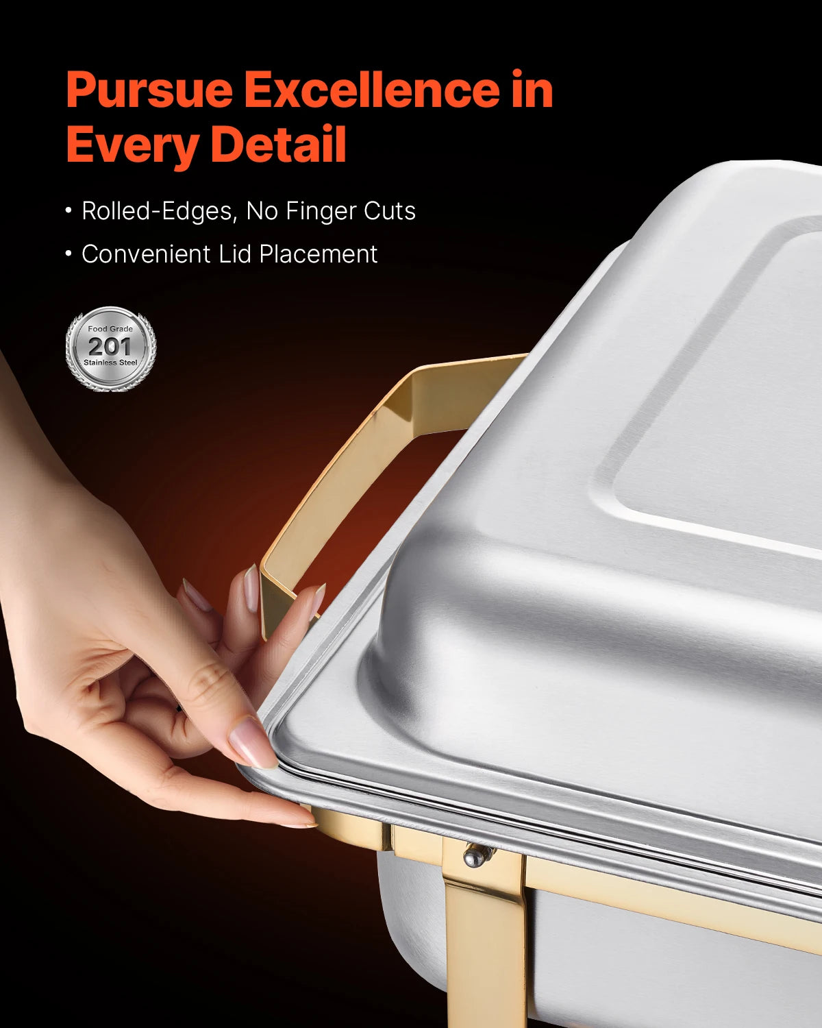 SucceBuy Chafing Dish Buffet Set Stainless Steel Catering Server