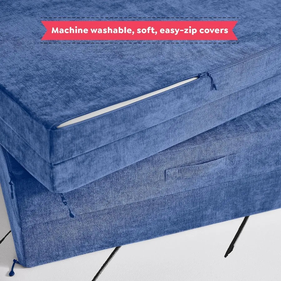 LISM Premium Toddler Play Couch Convertible Folding Sofa DurableFoamModularForHomesPlayrooms