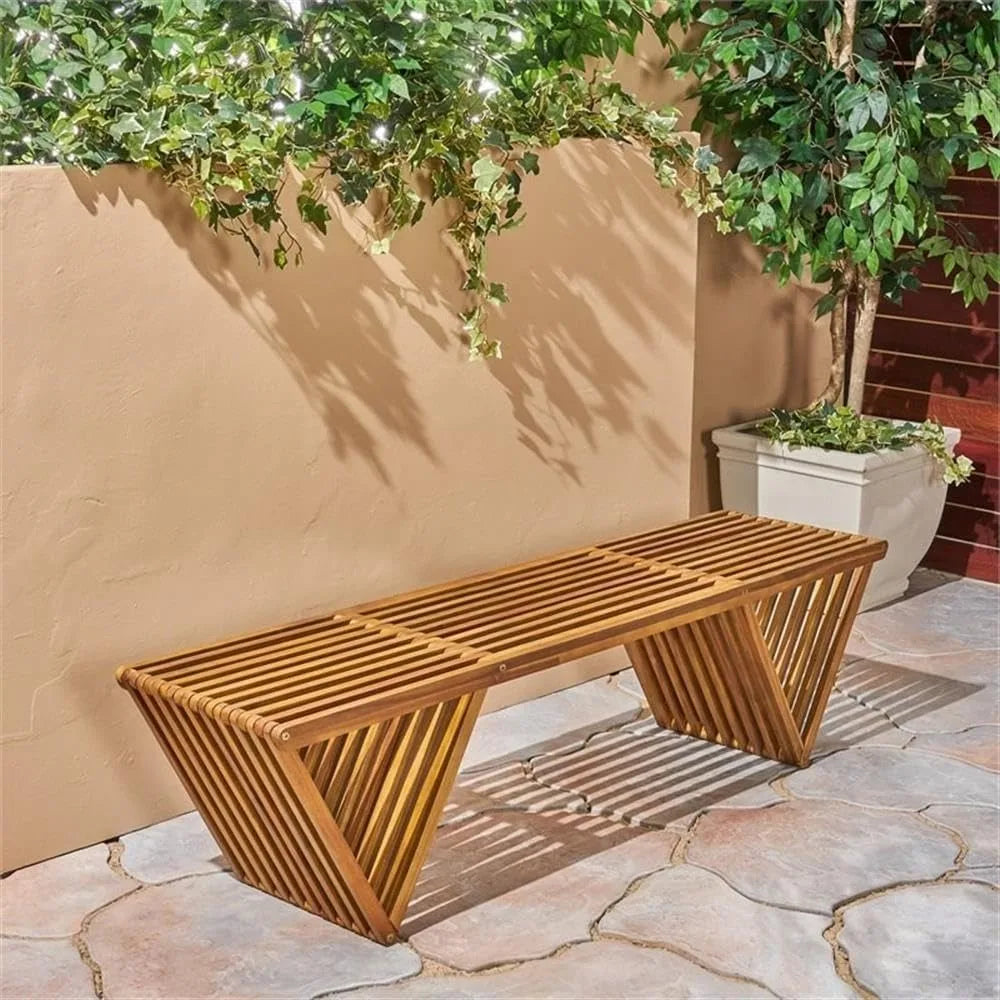 Esme Outdoor Acacia Wood Bench For Garden Patio Setting