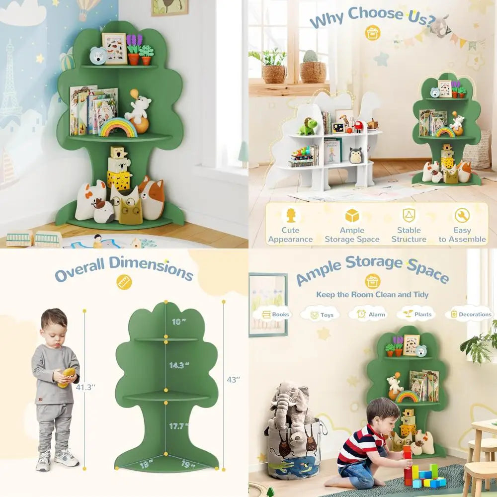 Children's Corner Premium Hardwood Construction Bookcase With ToyStorageSolutions