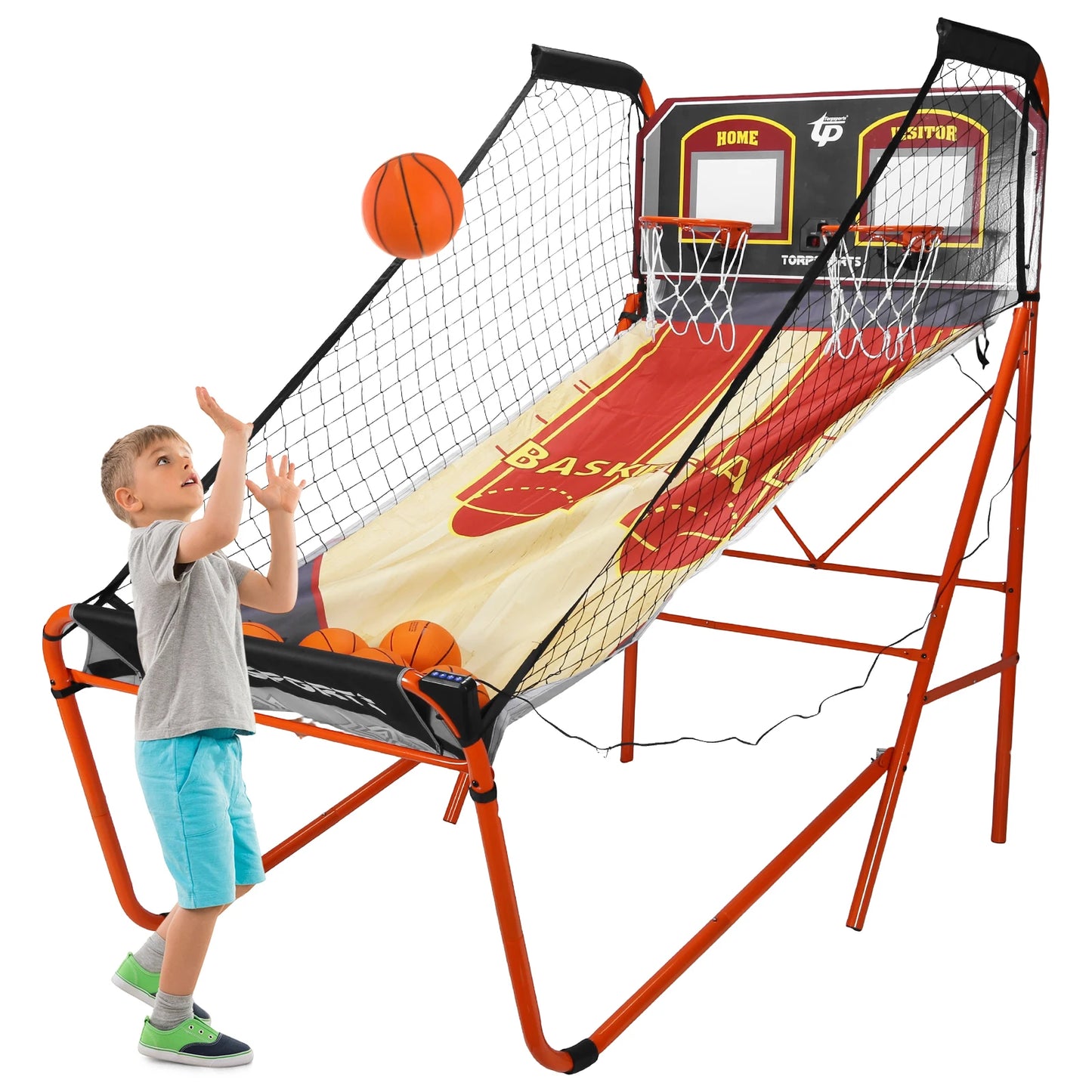 Arcade Cage Basketball Game For Two Players LED Scoring