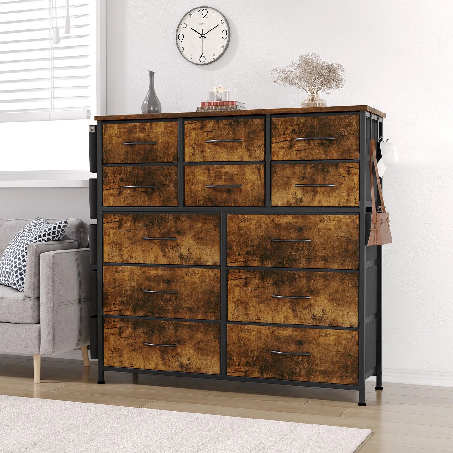 HiMISS 12 Drawer Dresser For Bedroom Organization And Storage