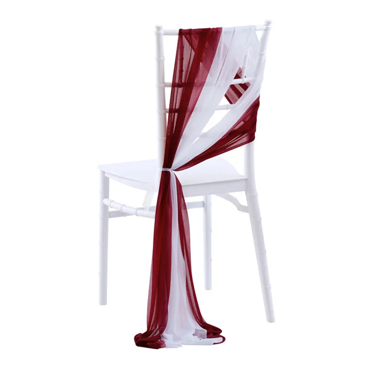 Chiffon Chair Sashes for Wedding Decor Draping with Tie