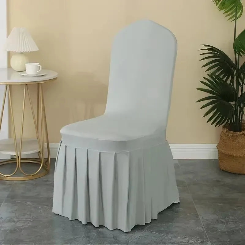 Pleated Spandex Chair Cover For Hotel Banquet And Wedding Events