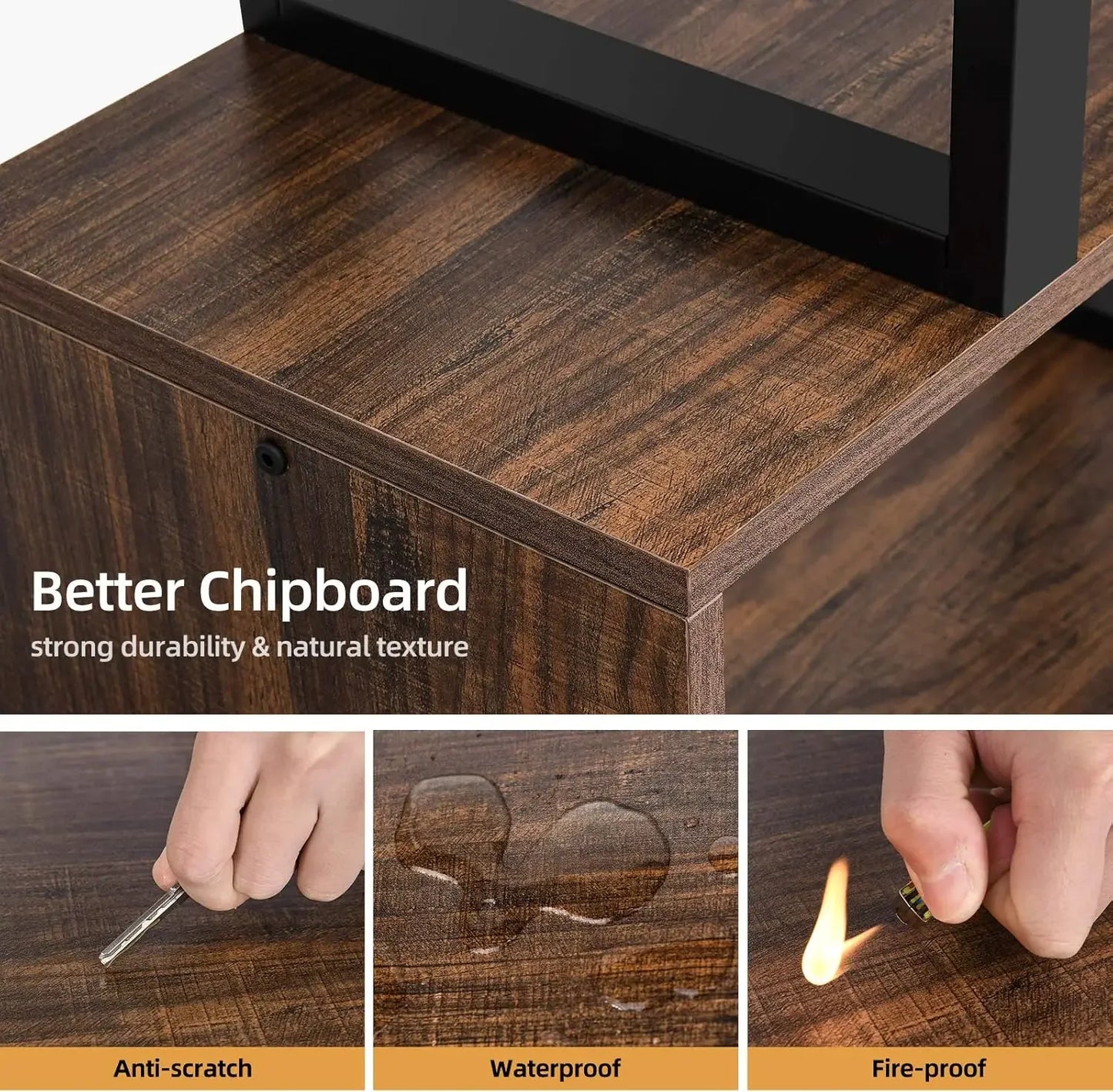 Modern 5 Tier S Shaped Bookshelf Multifunctional Geometric Storage Display Shelf