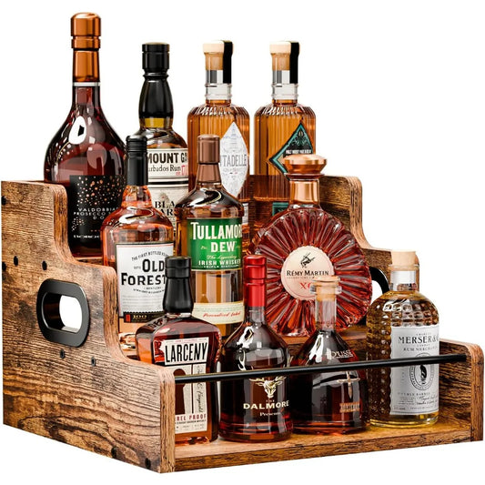 NBVCX Three Tier Countertop Liquor Display Shelf Organizer