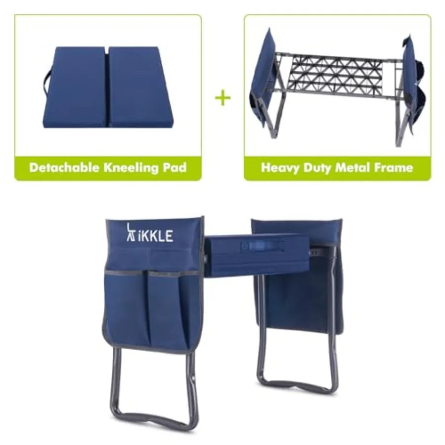 SHXI Heavy Duty Garden Kneeler Seat With Detachable Pad