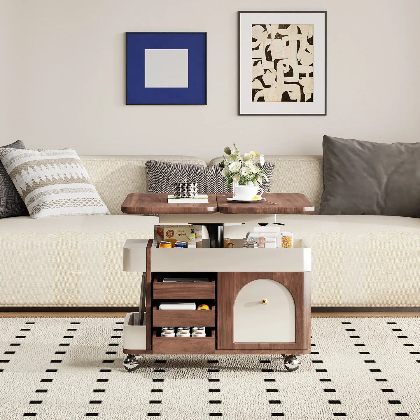 OMGD Luxury Lift Coffee Table for Modern Living Room