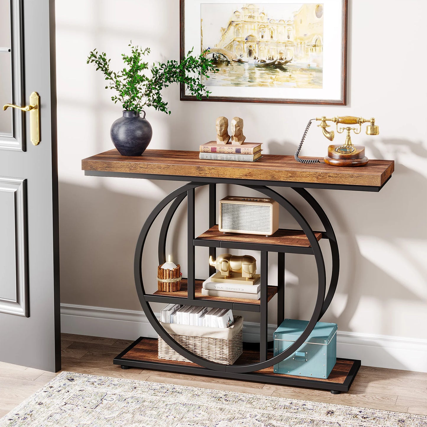 Tribesigns Console Table 4 Tier Entryway Sofa Table
