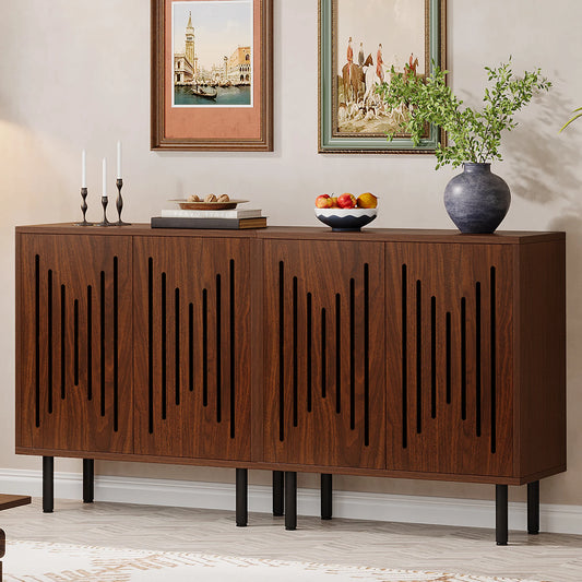 Tribesigns Vintage Sideboard Buffet Storage Cabinet With Doors