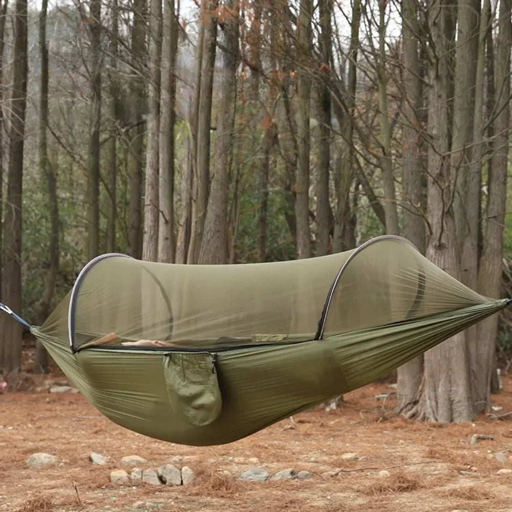 Outdoor Camping Hammock 2 Person With Mosquito Net Portable