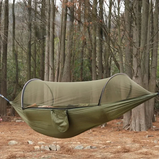 Outdoor Camping Hammock 2 Person With Mosquito Net Portable