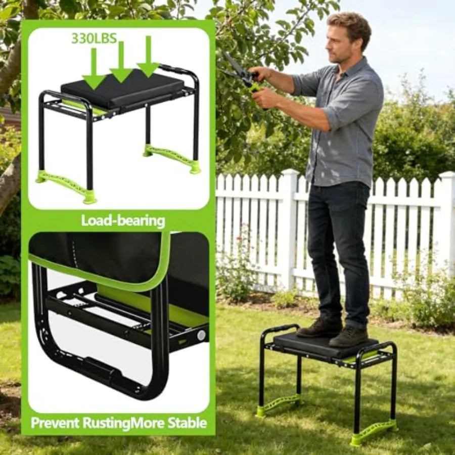 SHXI Garden Kneeler and Seat Heavy Duty Folding Bench