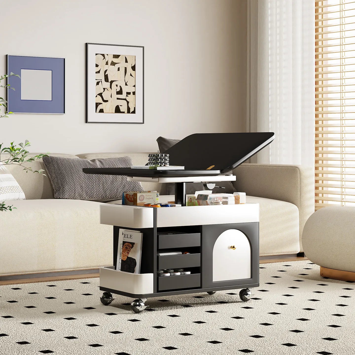 OMGD Luxury Lift Coffee Table for Modern Living Room